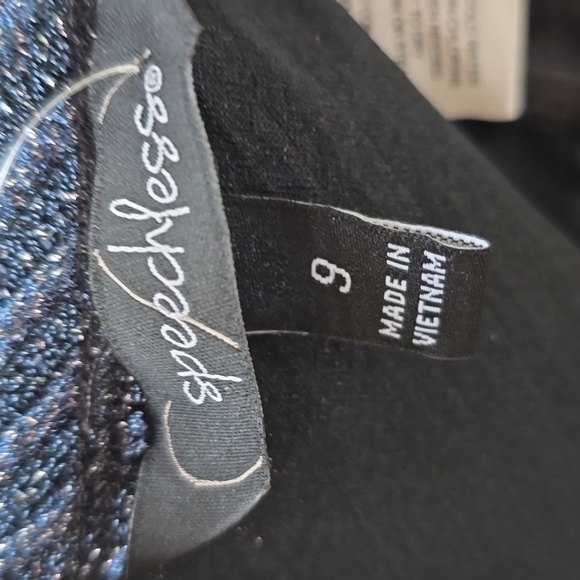 SPEECHLESS BRAND JUNIORS BLUE DRESSY DRESS SIZE 9 - Picture 7 of 16